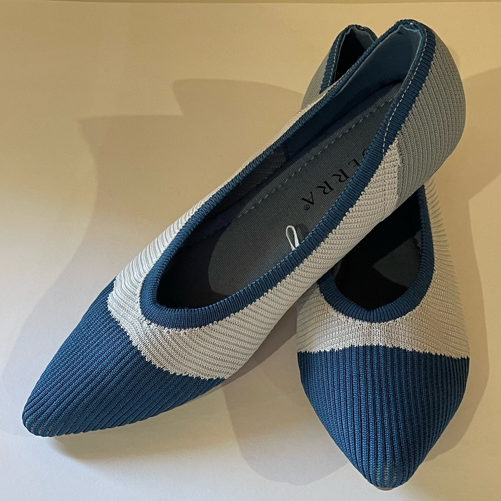 Sierra shoes slip on women’s size 8 blue fabric two toned